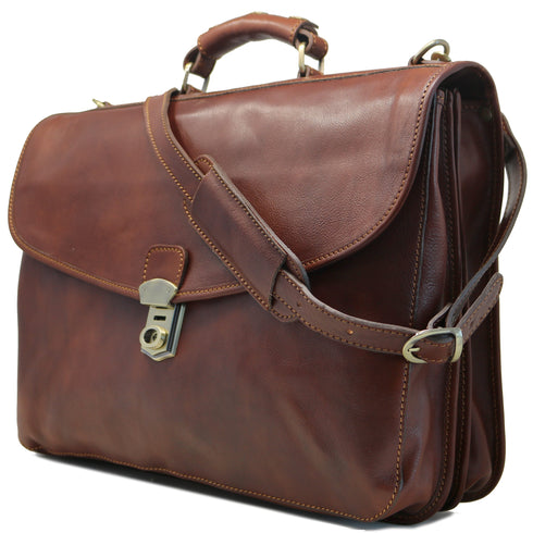 Floto Cenzo Amazing Spider Man Bag Briefcase Messenger Peter Parker Brown 2